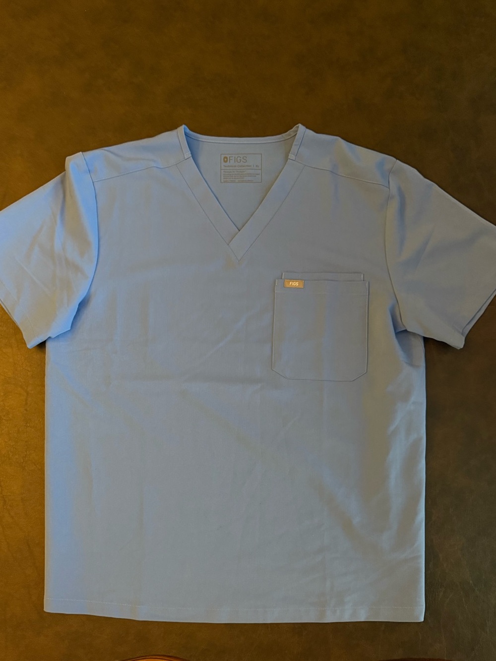 FIGS Men’s Cecil Blue Scrub Set: Leon Scrub Top XL & Cairo Straight Leg Pant XLS - Picture 4 of 16